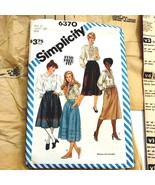 Vintage Simplicity 6370 Vintage 1983 Skirt with Pockets Sewing Pattern - £3.88 GBP