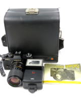 Vintage Yashica FR I 35mm Camera w/ RMC Tokina 35-105mm Lens, Flash, & AKO Case - $29.65