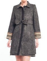 NIZA EMBELISHED tweed coat NEW SZ 40 - £101.93 GBP