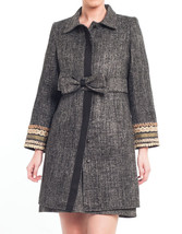 NIZA EMBELISHED tweed coat NEW SZ 40 - £101.80 GBP