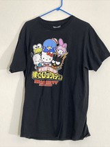 My Hero Academia Anime Hello Kitty And Friends Black T-Shirt Size Adult XL - £14.31 GBP