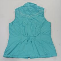 Adiktd RN#100306 Women's Turquoise Full Zip Sleeveless Vest Size Medium image 2