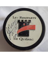 REMPARTS DE QUEBEC CMJHL PLAYER HAND SIGNED GAME TEAM USED HOCKEY PUCK V... - £26.29 GBP