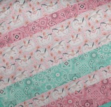 Western Baby Girls Quilt, White Horses Quilt, Western Girls Quilt, Western Quilt - $100.00