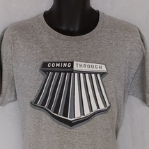 Union Pacific Graphic T-Shirt Large Jerzees Gray Coming Through - $21.95