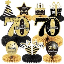 9 Pieces 70Th Birthday Decoration 70Th Birthday Centerpieces For Tables Decorati - £15.97 GBP