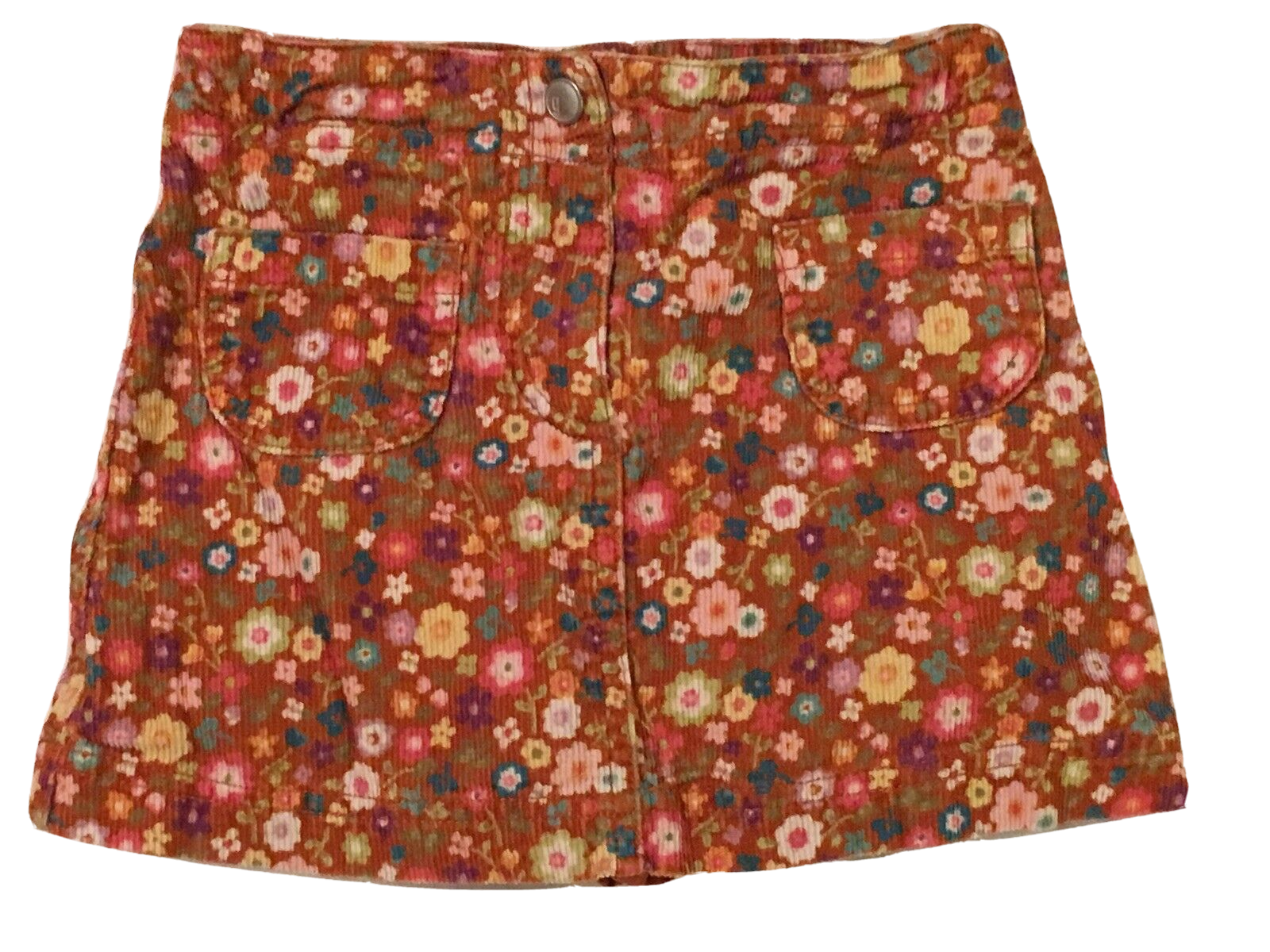 Gymboree Girls Size 4 Corduroy Floral Skirt Skort Mix N Match Fall Autumn School - $11.99