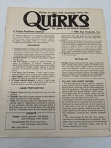 Quirks The Game Of Un-Natural Selection Rulebook - $32.07