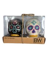 Boston Warehouse Sugar Skull Salt &amp; Pepper Shakers Set Day of the Dead C... - $16.20