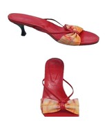 Donald Pliner Mesh Elastic Leather Shoe New Orange Tie Dye Strappy $225 NIB - $90.00