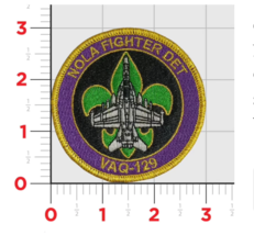 NAVY VAQ-129 VIKINGS NOLA FIGHTER DET 18G HOOK &amp; LOOP EMBROIDERED PATCH - $39.99