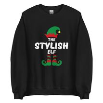 The Stylish Elf Funny Christmas Sweatshirt| Matching Christmas Elf Group Gift Sw - £23.25 GBP+