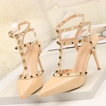  shoes high heel single summer style sandals 2021 autumn 9cm pumps fashion rivet ladies thumb200