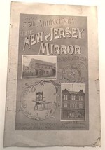 1893 New Jersey Mirror Newspaper 75th Anniversary Issue Mount Holly New Jersey  - £117.56 GBP