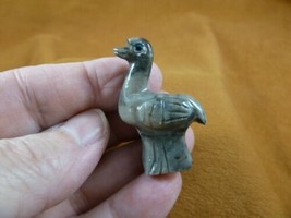 (Y-OST-24) little baby gray OSTRICH carving SOAPSTONE PERU FIGURINE bird... - £6.80 GBP