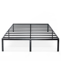 Queen size Sturdy Black Metal Platform Bed Frame with Headboard Attachments - $232.99
