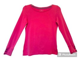 Talbots Petites Womens P Watermelon Stretch Weekend Tee Long Sleeves Boat Neck - £10.20 GBP