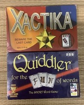 XACTIKA and Quiddler Strategy Card Games by SET  Enterprises NEW - £18.78 GBP