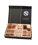 PRODUCT 100% Complete 24 in 1 Table Cutlery Set in Stainless Steel, Rose... - £70.25 GBP