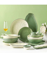 Hand-Painted Porcelain Dinnerware Set - Irregular Plates - $17.36 CAD+