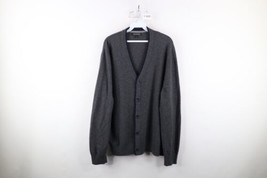 Banana Republic Mens Size XL Italian Yarn Wool Blend Knit Cardigan Sweater Gray - £42.98 GBP