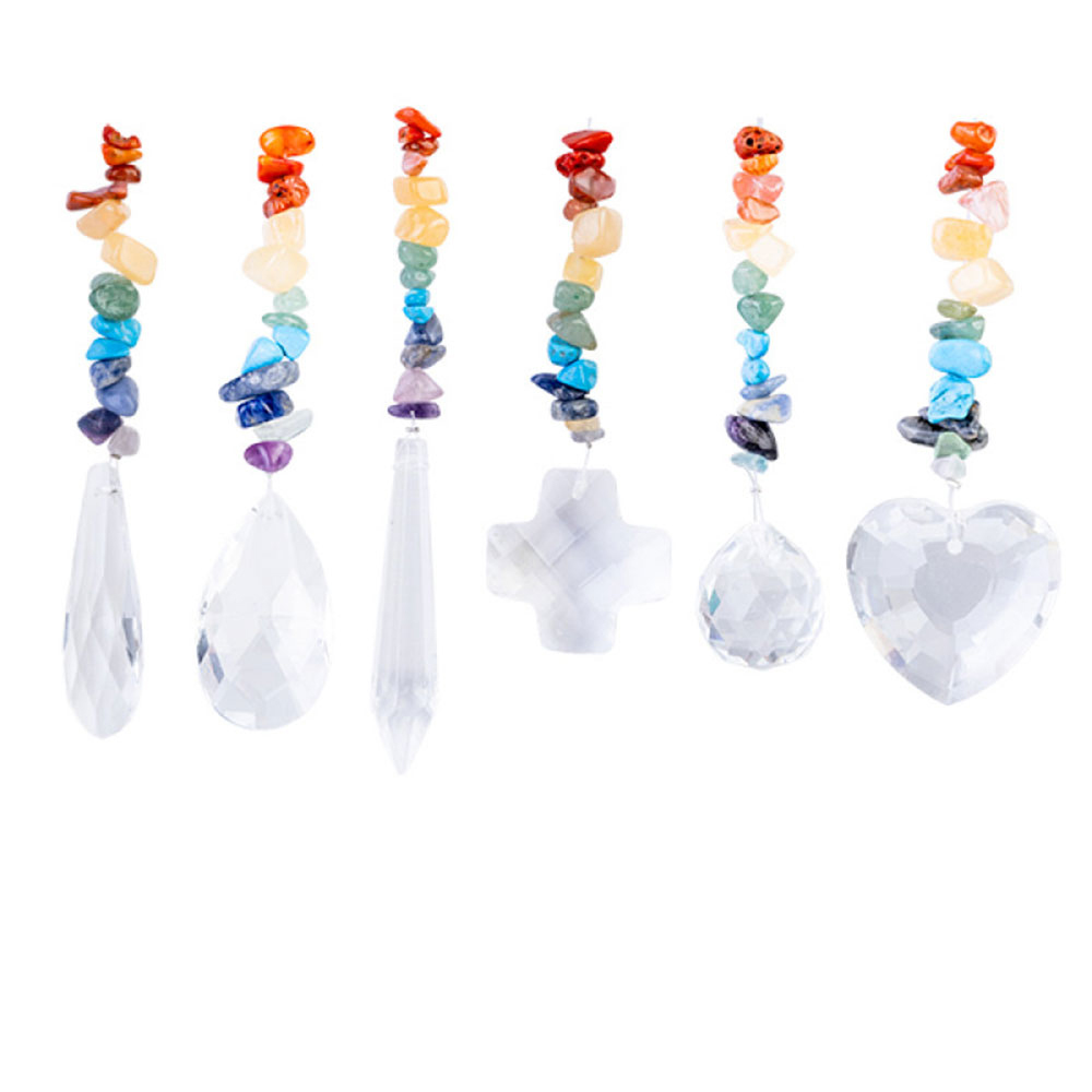 Chakra Gemstone &amp; Crystal Sun Catcher - $17.84