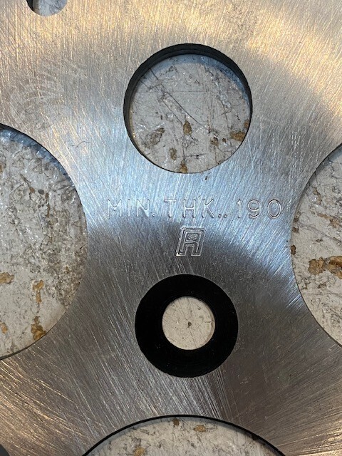Russell Rear Brake Disc 11.5" OD Stainless Steel 51mm Bore Min Thk 190 Japan 6L Item image 2