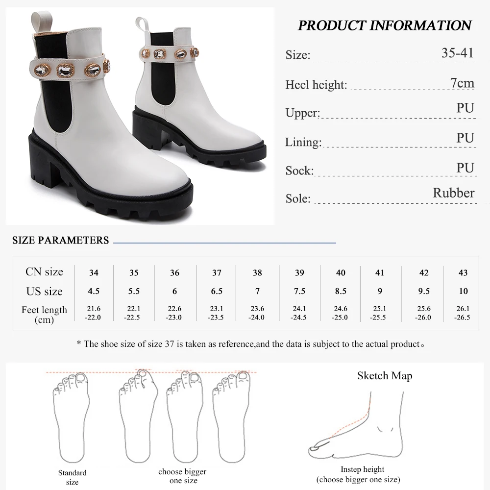 GMQM    Women&#39;s 2024 Autumn Platform Ankle Boots Round Toe Chelsea Shoes  Decora - £229.03 GBP