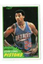 1981-82 Topps Basketball John Long #MW83 Detroit Pistons NBA Card EX-MN - £1.55 GBP