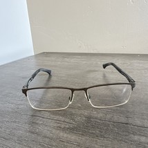 EMPORIO ARMANI Eyeglasses GREY HALF RIMLESS FRAMES ONLY EA 1041 3130 53-... - $17.97