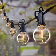 Outdoor String Lights - 30 Ft G40 Globe Patio Lights, Ul Listed Connectable Dimm - £37.95 GBP