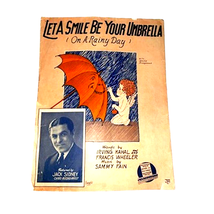 Let a Smile Be Your Umbrella - Original Sheet Music (1927) - $14.85