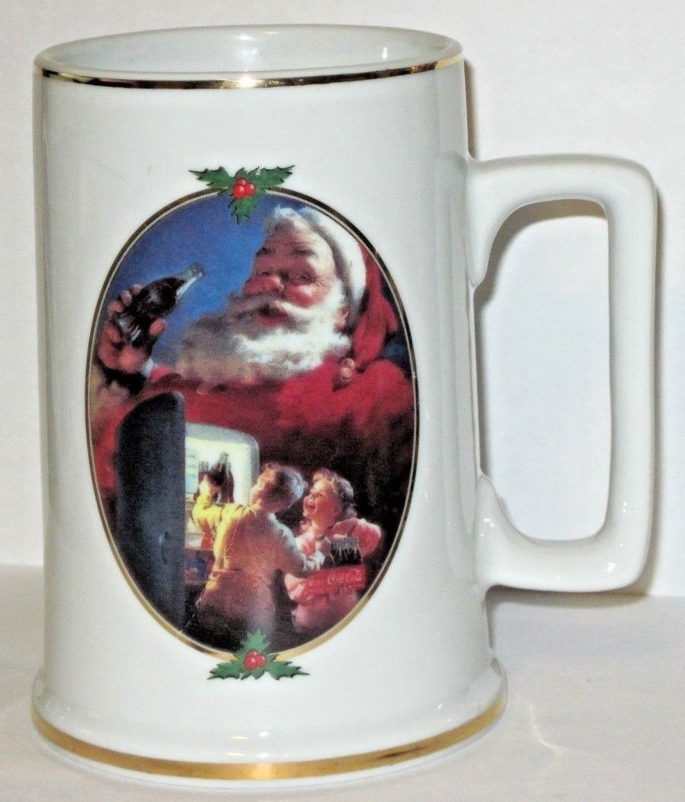 Primary image for 1996 Coca Cola Collector Edition Christmas Mug Stein For Santa 1950 H Sundblom