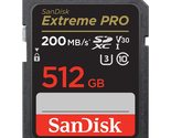 SanDisk Extreme PRO 512GB UHS-I U3 SDXC Memory Card - $193.17