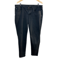 Eileen Fisher Jeans Womens 16 Charcoal Black Stretch Denim Organic Cotton Skinny - £39.18 GBP