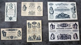 Reprint on paper with W/M Austria Banknotes 1847-1848 years. FREE SHIPPING - $40.00