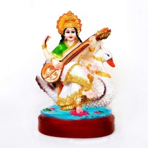 Indian Traditional Resin Saraswati Idol For Pooja for education creativi... - £22.99 GBP
