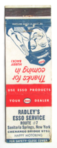 Radley&#39;s Esso Service - Sanitaria Springs, New York 20 Strike Matchbook Cover NY - £1.39 GBP