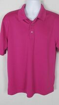 PGA TOUR Men's Airflux Solid Fuchsia Pink Polo Golf Shirt Large New smal... - $9.26
