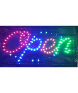 Open store neon sign 19X10&quot; indoor ultra bright flashing led beauty display - $552.86 MXN