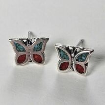 Sterling Turquoise Butterfly Earrings - $32.11 CAD