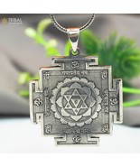 925sterling silver Baglamukhi maha Yantra Pendant unisex jewelry nsp1042 - $96.02+
