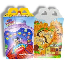 Vintage McDonald&#39;s Happy Meal Box Unused Disneyland Thunder Mountain 90s S1 - £14.18 GBP
