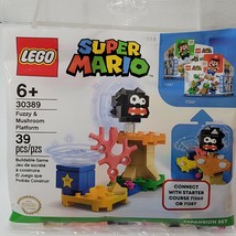 LEGO Super Mario 30389 Fuzzy &amp; Mushroom Platform Expansion Set NEW Mario... - £9.96 GBP