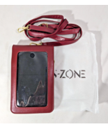 S-ZONE Cross-body Phone Bag Smartphone Tactile Window with Strap Brown NEW