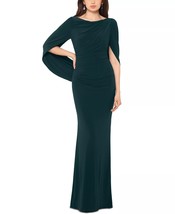 BETSY &amp; ADAM Drape-Back Gown Forest Green Size 16 $199 - £103.18 GBP