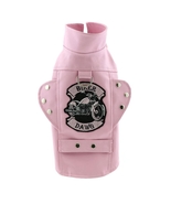 Biker Dawg Faux Pink Leather Motorcycle Dog Jacket Sizes XS-3X - €25,67 EUR