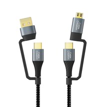 CableCreation USB C Charger Cable 6.6FT, 4 in 1 Multi USB C to USB C Fast Chargi - £18.01 GBP
