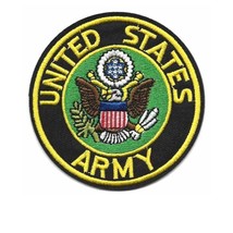US ARMY IRON ON PATCH 3&quot; Embroidered Applique United States Military Rou... - $3.25