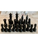 20 Plastic Black Chessmen Replacement Game Pieces Unbranded - $8.90